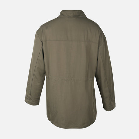Women Double Pocket Long Shacket