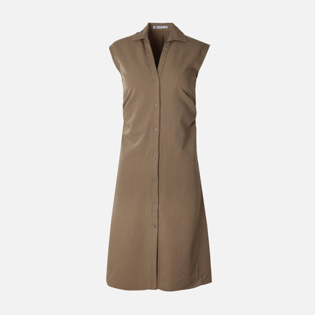 Women Sleeve Less Woven Maxi Dress