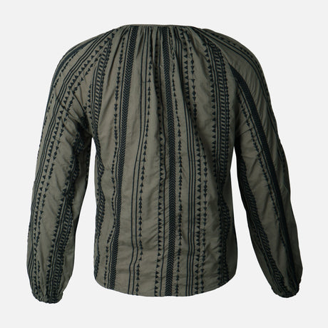Women Embroided Long Sleeve Blouse