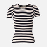 Women Ribbed Short Sleeve T-Shirt