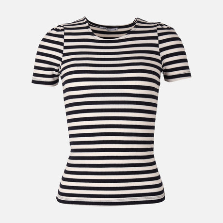 Women Ribbed Short Sleeve T-Shirt