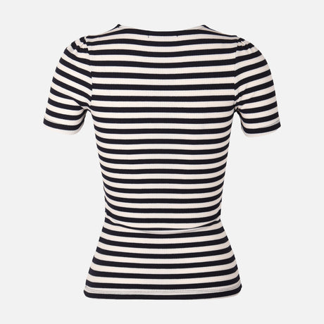Women Ribbed Short Sleeve T-Shirt