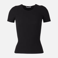 Women Ribbed Short Sleeve T-Shirt