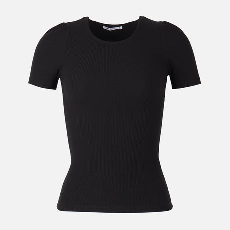 Women Ribbed Short Sleeve T-Shirt