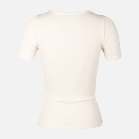 Women Ribbed Short Sleeve T-Shirt