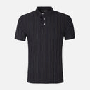 Men Structure T-Shirt Henley Neck