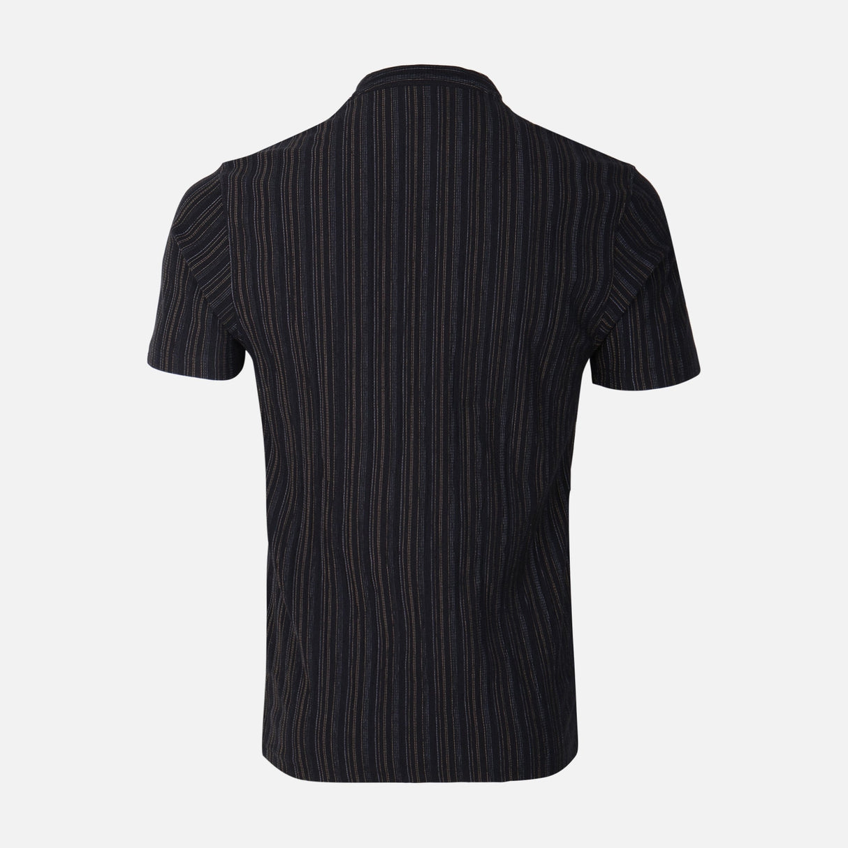 Men Structure T-Shirt Henley Neck