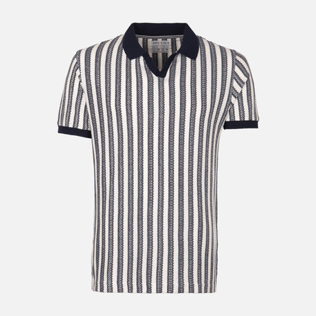 Men'S Striped Polo T-Shirt Short Sleeve