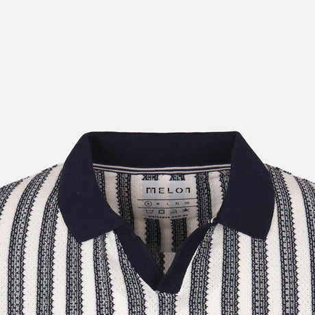 Men'S Striped Polo T-Shirt Short Sleeve