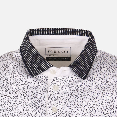 Men All-Over Print Polo T-Shirt Short Sleeve