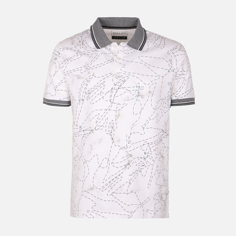 Men All-Over Print Polo T-Shirt Short Sleeve