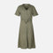 Women Short Sleeve Cotton Flex Midi Dress