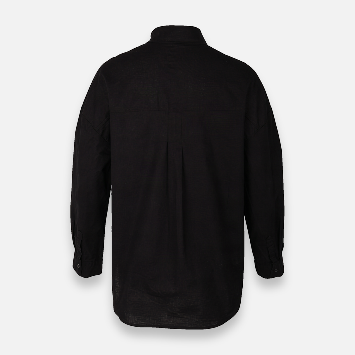 Women Linen Blend Oversized Shirt – Long Sleeve