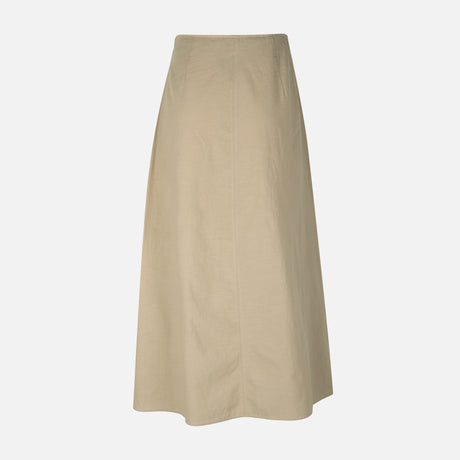 Women Linen Blend Maxi Skirt