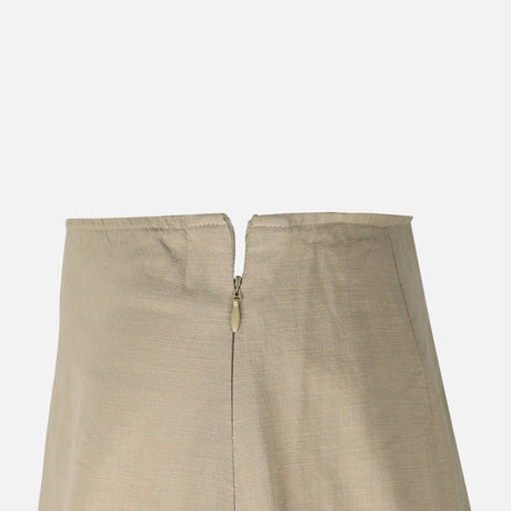 Women Linen Blend Maxi Skirt