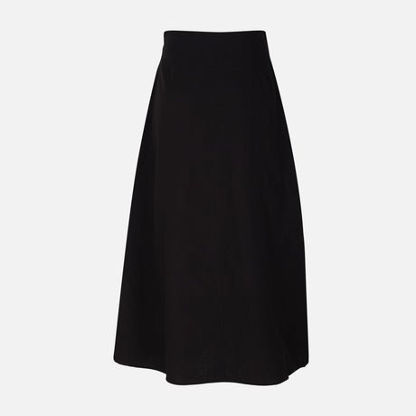 Women Linen Blend Maxi Skirt