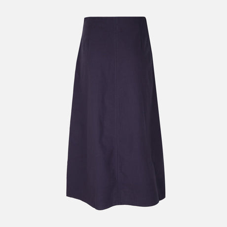 Women Linen Blend Maxi Skirt