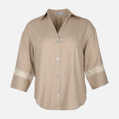 Women Lace Sleeve Shirt