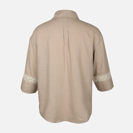 Women Lace Sleeve Shirt