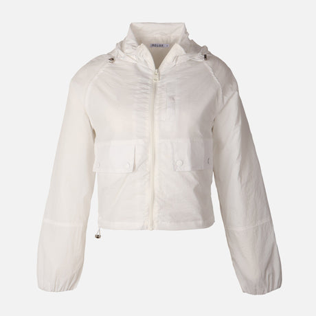 Women Woven Hooded Light Jacket