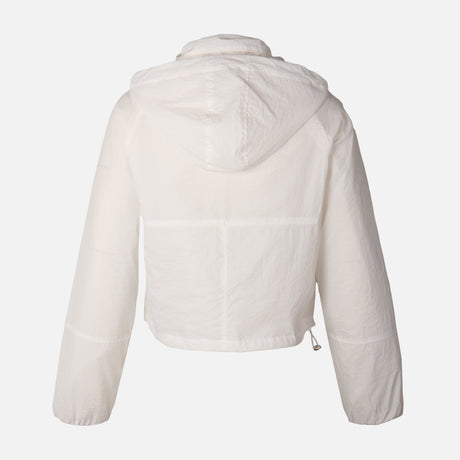 Women Woven Hooded Light Jacket