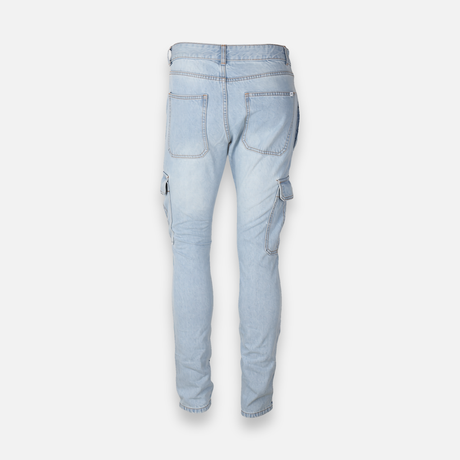 Men Denim Cargo Pant Slim Fit
