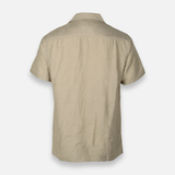 Men Plain Woven Short Sleeve Shirt
