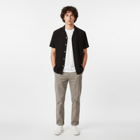 Men Plain Woven Short Sleeve Shirt