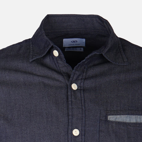Men Plain Denim Long Sleeve Shirt