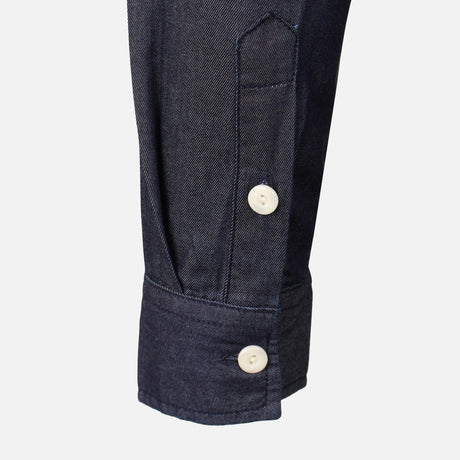 Men Plain Denim Long Sleeve Shirt