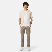 Men Plain Knitted Short Sleeve Shirt