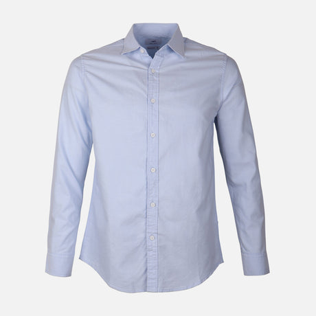Men Plain Oxford Long Sleeve Shirt