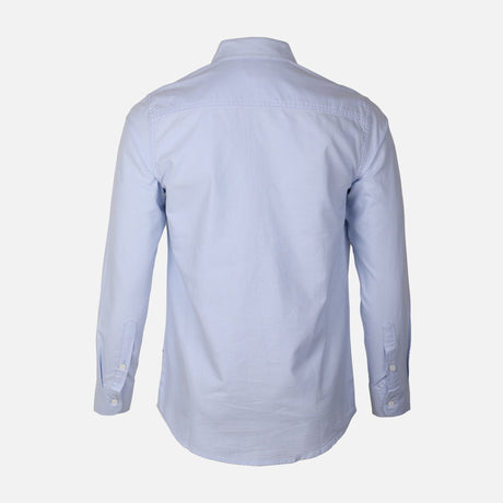 Men Plain Oxford Long Sleeve Shirt