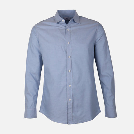 Men Plain Oxford Long Sleeve Shirt