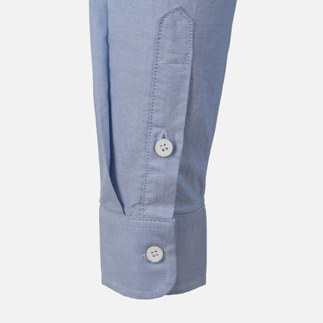 Men Plain Oxford Long Sleeve Shirt