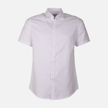 Men Plain Oxford Short Sleeve Shirt