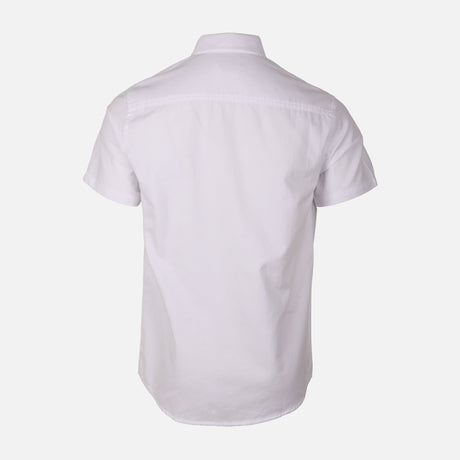 Men Plain Oxford Short Sleeve Shirt