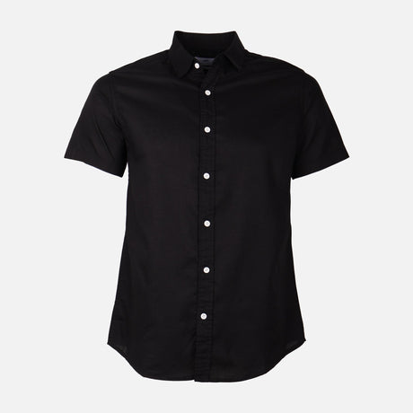 Men Plain Oxford Short Sleeve Shirt