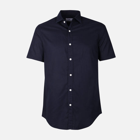 Men Plain Oxford Short Sleeve Shirt