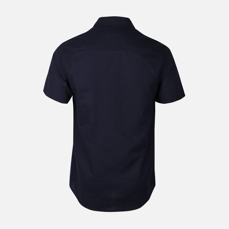 Men Plain Oxford Short Sleeve Shirt