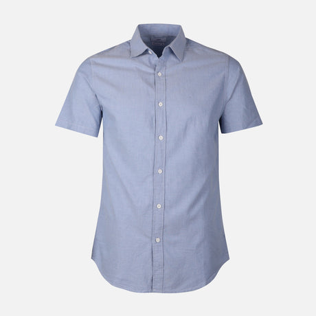 Men Plain Oxford Short Sleeve Shirt
