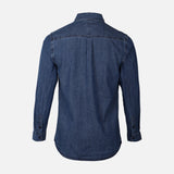 Men Plain Denim Long Sleeve Shirt