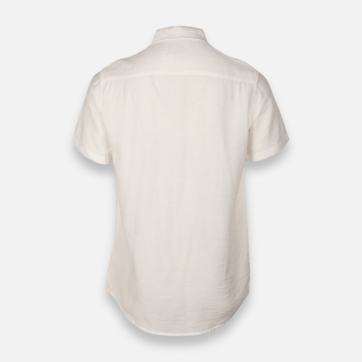 Men Plain Woven Short Sleeve Shirt