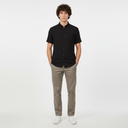 Men Plain Woven Short Sleeve Shirt