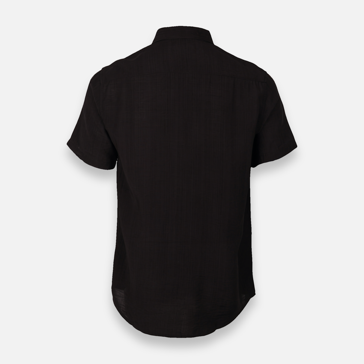 Men Plain Woven Short Sleeve Shirt