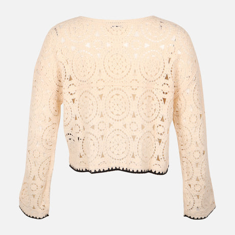 Women Crochet Long Sleeve Top