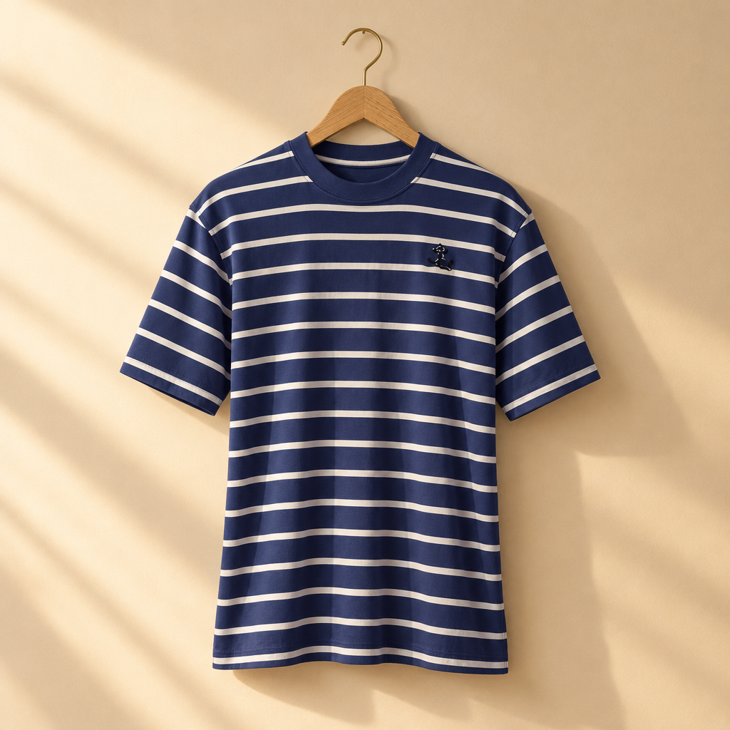 Women Loose Fit Striped T-Shirt