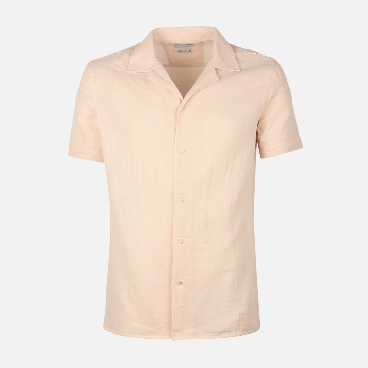 Men Woven Plain Short Sleeve Shirt 