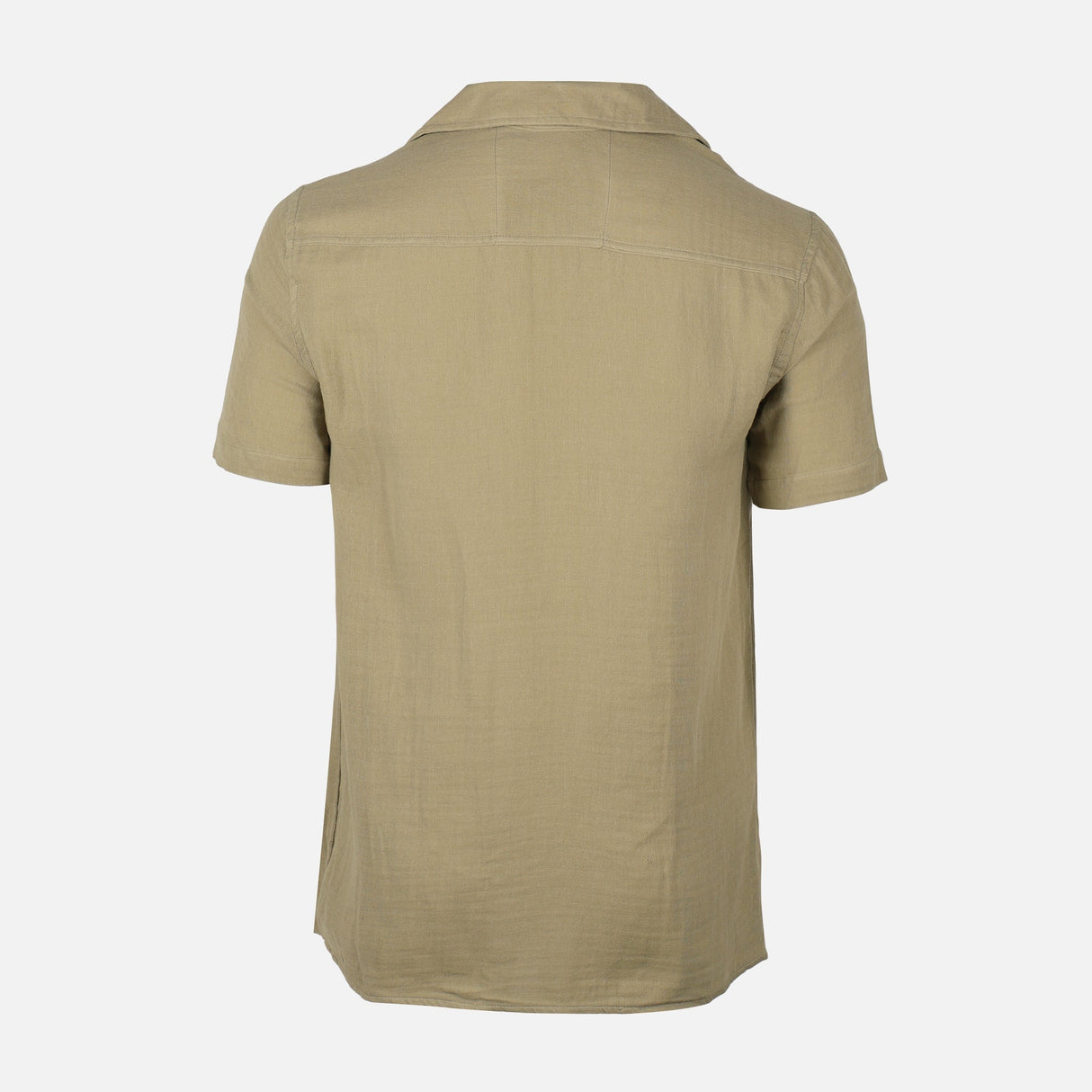 Men Woven Plain Short Sleeve Shirt 