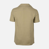Men Woven Plain Short Sleeve Shirt 